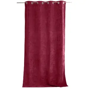 Comparateur de prix : Rideau thermique en velours - 140 x 260 cm - grenat
