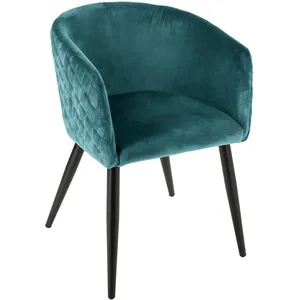 Comparateur de prix : Atmosphera - Fauteuil en velours Marlo - Bleu canard - Marlo