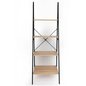 Comparateur de prix : Sil Etagère industrielle Ladder - L. 60 x H. 180 cm - Marron chêne TU