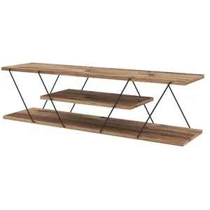 Comparateur de prix : Toilinux - Meuble TV en mélaminé de style Industriel - L.120cm - Marron - Canaz