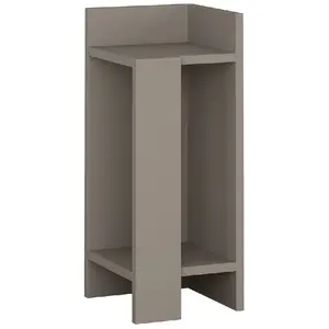 Toilinux - Table de chevet Elos droite 27 cm - Taupe - Elos pas cher