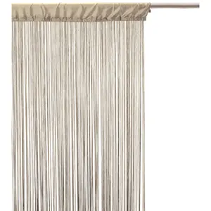 Comparateur de prix : Toilinux - Lot 2x Rideau fils - 90 x 200 cm - Couleur Lin