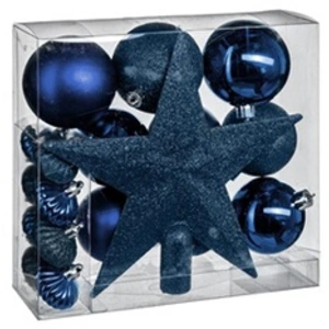 Comparateur de prix : FÉÉRIC LIGHTS AND CHRISTMAS Kit de décorations pour sapin de noël - 18 Pièces - Bleu nuit