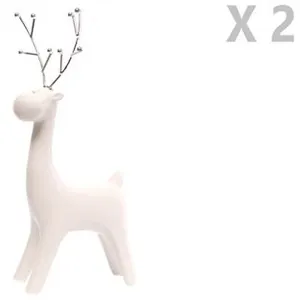 Comparateur de prix : TOILINUX Lot de 2 Déco de Noël design Renne Ice Xmas