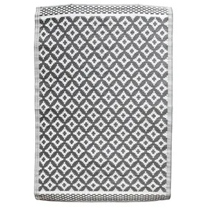Comparateur de prix : TOILINUX - Tapis en polypropylène - 120 x 180 cm de long - Gris clair et blanc