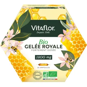 Comparateur de prix : Vitaflor Bio Gelée Royale 1800 mg 20 ampoules