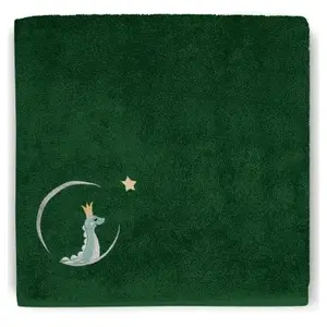 L'oiseau bateau Serviette de bain dino vert forêt (70 x 140 cm) pas cher