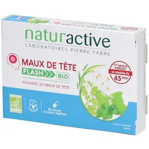 Comparateur de prix : NATURACTIVE Maux de Tête Flash Bio x14 gélules