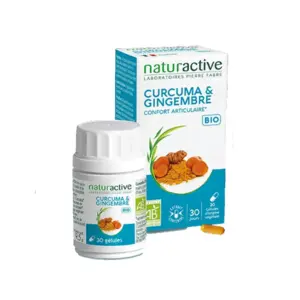 Comparateur de prix : Naturactive Curcuma Gingembre Bio Confort Articulaire 30 gélules