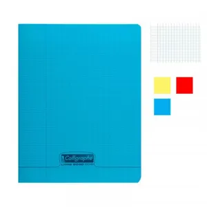 Calligraphe Lot de 3 cahiers - 24x32(cm) - Grands carreaux - 192 pages - couverture en polypro - sans spirale - Clairefontaine pas cher