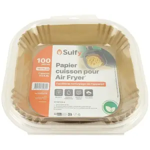 Universel Papier cuisson air fryer 16x16cm par 100 pas cher