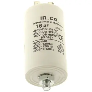 Bosch Condensateur 16µf, 400v, 481912118284 pour Lave-linge pas cher