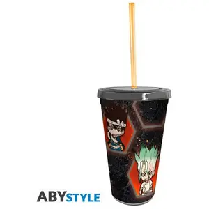 ABYstyle Gobelet Avec Paille - Dr Stone - Groupe Sd 470ml pas cher