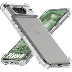 Comparateur de prix : E.F.CONNECTION Coque pour Google Pixel 8 - Protection 4 Coins Renforcée Silicone Haute Résistance Transparente