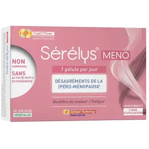 Comparateur de prix : SERELYS Meno désagrément de la (péri)-ménopause boîte de 30 gélules