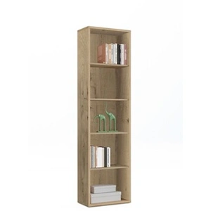 Pegane Bibliothèque, étagère de rangement coloris chêne doré - Longueu... pas cher