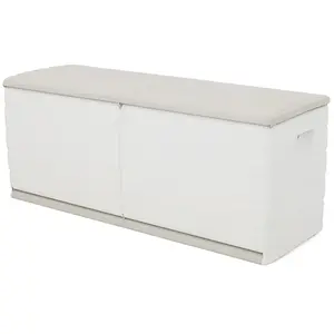 Non communiqué Coffre de rangement 450L interieur/exterieur coloris beige - Longueur 153 x Profondeur 61 x Hauteur 53 cm -PEGANE- pas cher