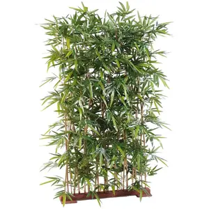 Pegane Plante artificielle haute gamme Spécial extérieur/ Haie artificielle Bambou, coloris vert - Dim : 185 x 50 x 120 cm pas cher