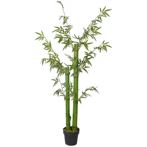 Pegane - Arbre Bambou artificiel 2 cannes - Hauteur 160 cm pas cher