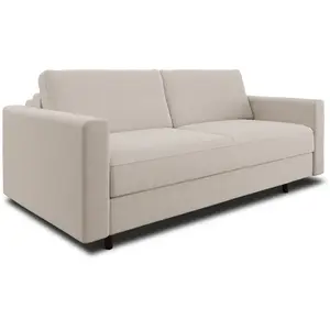 Sia Home Canapé convertible express dunlopillo tissu tramé beige 140cm pas cher