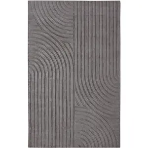 Sia Home Tapis rectangulaire viscose gris anthracite 200x300cm Dana pas cher