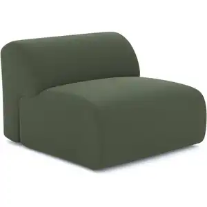 Sia Home Fauteuil sans accoudoirs tissu tramé vert olive