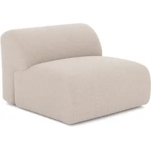 Sia Home Fauteuil sans accoudoirs tissu tramé beige