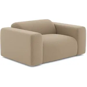 Sia Home Fauteuil tissu bouclette taupe