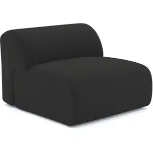 Sia Home Fauteuil sans accoudoirs en tissu bouclette noir pas cher