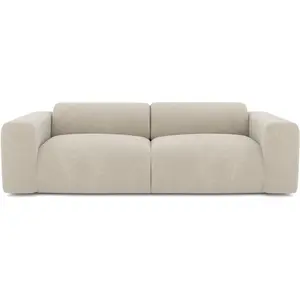 Sia Home Canapé 3 places velours à motifs beige pas cher