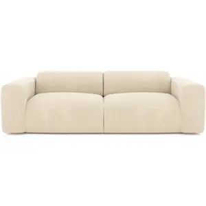 Sia Home Canapé 3 places velours à motifs crème pas cher