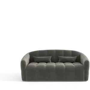 Sia Home Canapé convertible express dunlopillo velours gris graphite 160cm pas cher