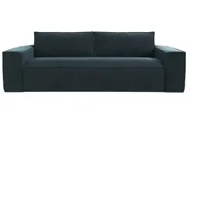 Sia Home Canapé convertible express dunlopillo velours bleu paon 160cm pas cher