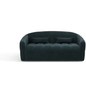 Sia Home Canapé convertible express dunlopillo velours bleu paon 140cm pas cher
