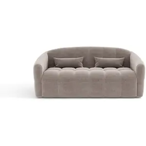 Sia Home Canapé convertible express dunlopillo velours taupe 140cm pas cher