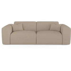 Sia Home Canapé convertible express dunlopillo 140cm tissu bouclette taupe