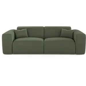 Sia Home Canapé convertible express dunlopillo 140cm tissu tramé vert olive pas cher