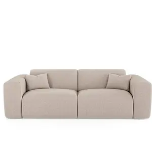 Sia Home Canapé convertible express dunlopillo 160cm tissu tramé beige pas cher
