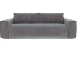 Sia Home Canapé convertible express dunlopillo velours à motifs gris 140cm pas cher