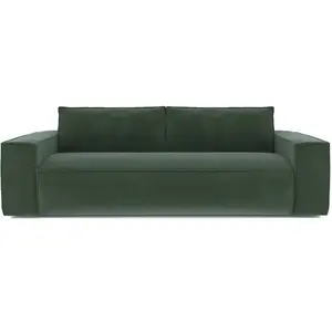 Sia Home Canapé convertible express dunlopillo velours à motifs vert 140cm pas cher