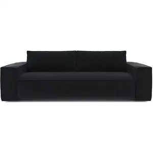 Sia Home Canapé convertible express matelas velours à motifs anthracite 160cm pas cher