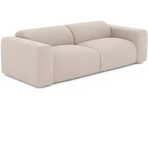 Sia Home Canapé 4 places tissu tramé beige 240cm pas cher