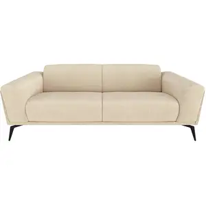 Sia Home Canapé 3 places tissu tramé beige 220cm pas cher