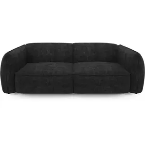 Sia Home Canapé 3 places velours tramé anthracite foncé pas cher