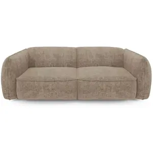 Sia Home Canapé 3 places velours tramé beige pas cher