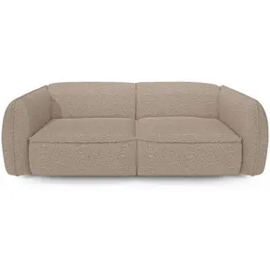 Sia Home Canapé 3 places tissu bouclette taupe pas cher