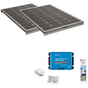Comparateur de prix : ANTARION Pack 2x Panneaux solaire 120W + Kit de pose avec régulateur d...