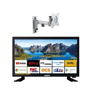 Comparateur de prix : PACK ANTARION TV LED 22" 55cm Full HD ANDROID 11.0 Smart TV Camping Ca...