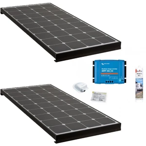 Comparateur de prix : PACK 2xANTARION BLACK BOOSTER 170W Seul Panneau solaire Camping Car + ...