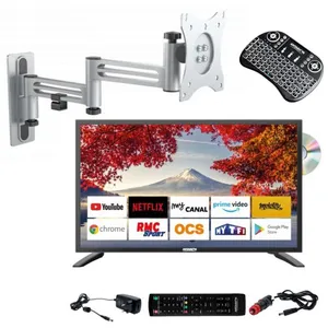 Comparateur de prix : Antarion TV LED 18.5" 47cm Smart Connect DVD Intégré + Support TV Double Bras + Smart Pad